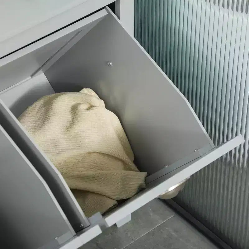 Meuble de tri de vêtements incliné, organiseur de rangement de salle de bain