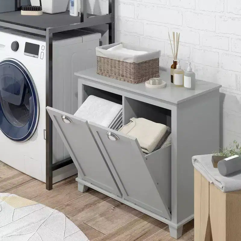 Meuble de tri de vêtements incliné, organiseur de rangement de salle de bain