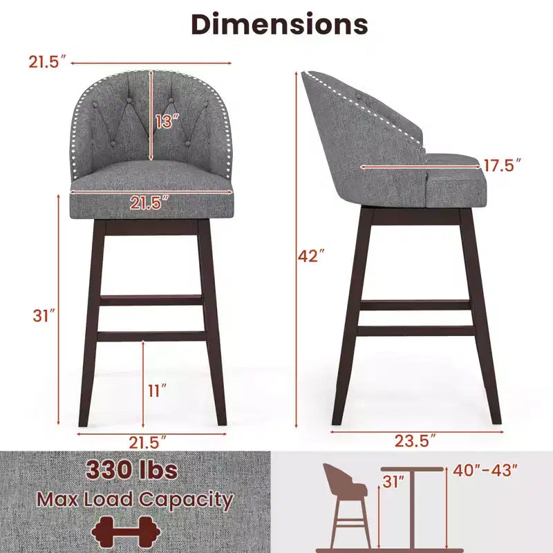 Tabourets de bar pivotants