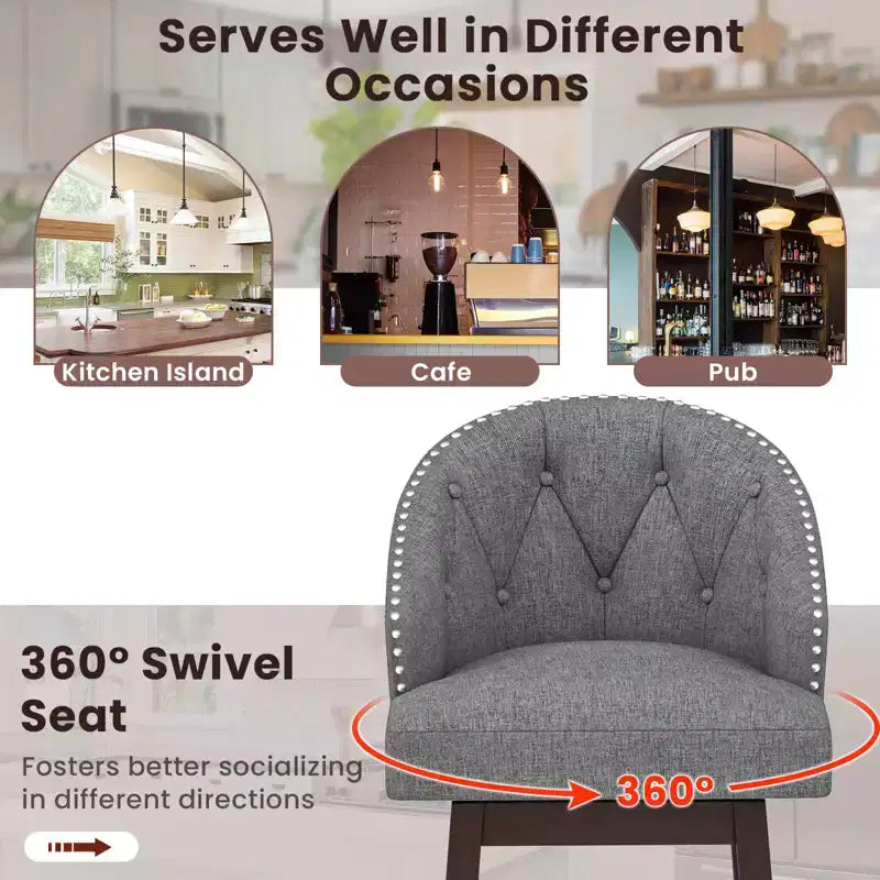 Tabourets de bar pivotants